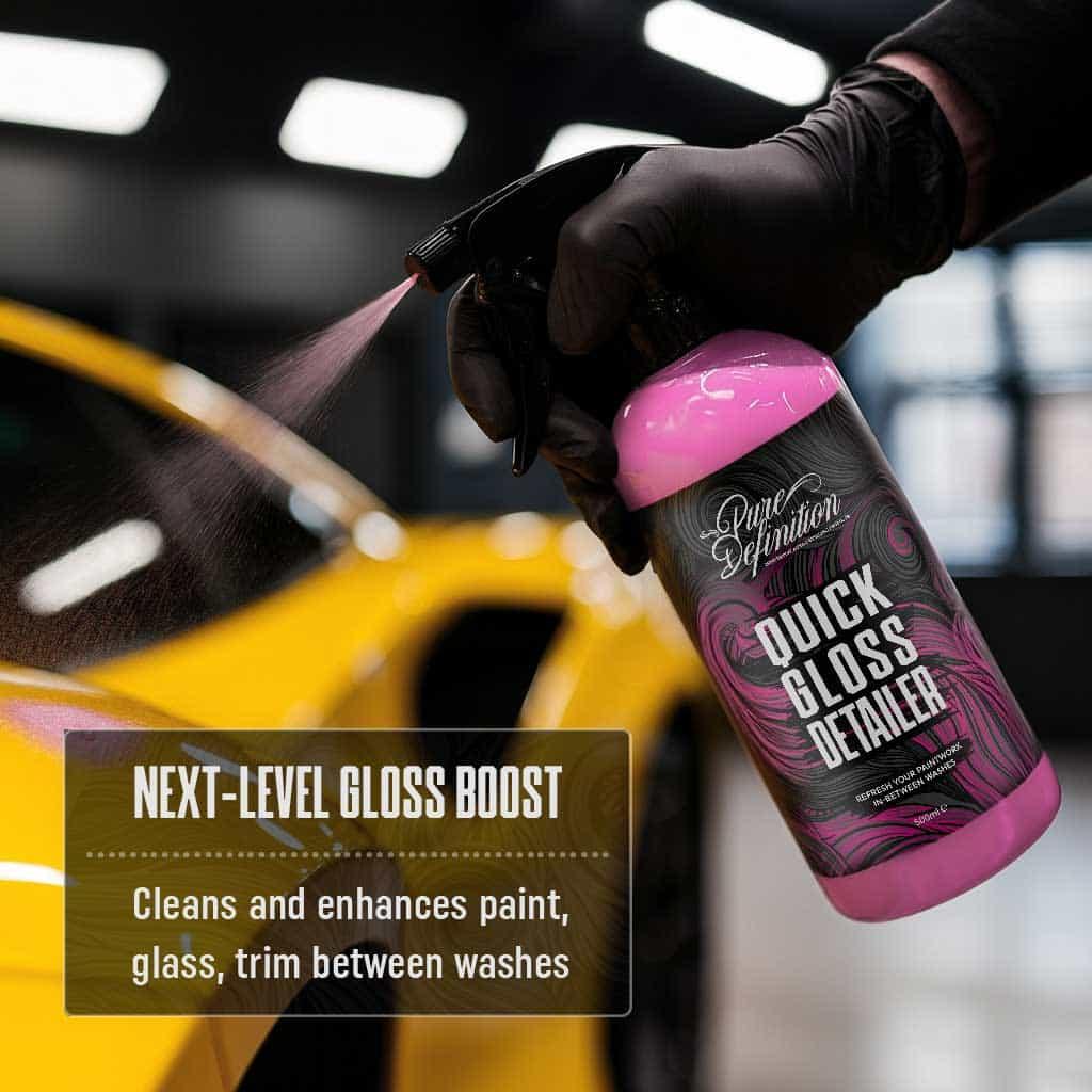 Quick Gloss Detailer - Car Detailing Spray Sealant & Coating For Vehicle Paintwork - Clay Lubricant - Pure Definition