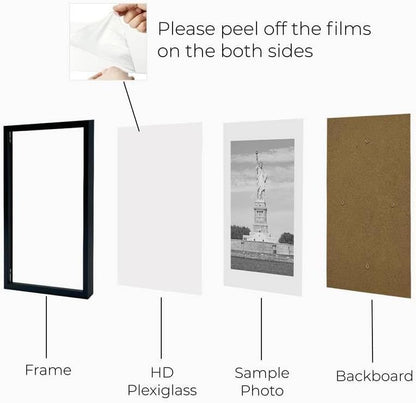 DECORO A2 Black Photo Frames,Picture Frame, Poster Frames, Black Photo Frame, A2 ( 42x59.4) cm Photo Frames, Picture Frame Wall Hanging Perfect Christmas Gift for Parents Kids Couples Friends and Family