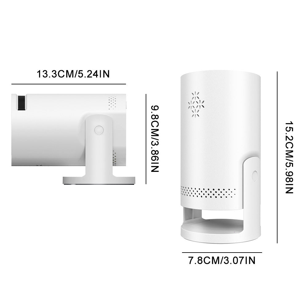 Projector Portable Mini Projector Wireless Connection with Speakers For Phone Movies, without built-in app, Dual 200 ANSI Allwinner Home Cinema Office Projetors High-definition Decoding Video, Cast High Definition Large Screen Movies, Cast High Definition