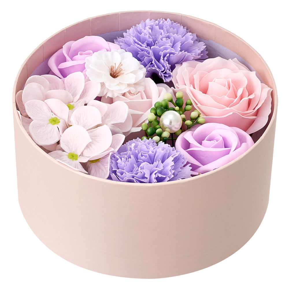 Bath Soap Gift Box, Artificial Flower Bouquet, card, Scented Rose Petal Gift for Valentine'S Day Anniversary, Christmas, Birthday Gift for Women, Girlfriend, Wife