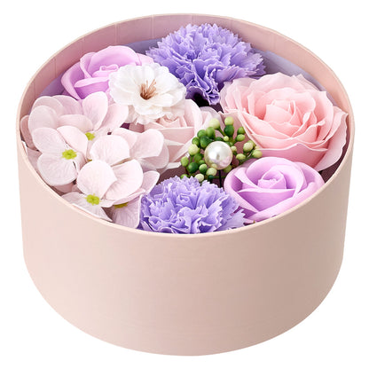 Bath Soap Gift Box, Artificial Flower Bouquet, card, Scented Rose Petal Gift for Valentine'S Day Anniversary, Christmas, Birthday Gift for Women, Girlfriend, Wife