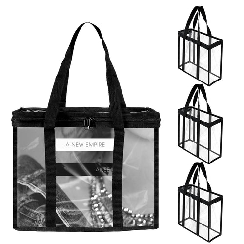 Clear PVC Zippered Media Storage Case - Durable & Protective for CDs, Blu-ray Discs, Movies, VHS Tapes, Video Games, Books, Music - Dust & Moisture Resistant Organizer, Trunks