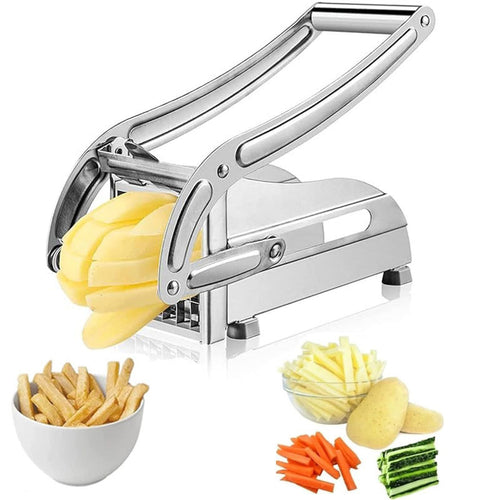 Potato Chipper, Professional Chip Chopper Cutter Slicer Maker, Stainless Steel Sharp Blades for French Fry Cutter Easily for Home and Commercial Use French Fries