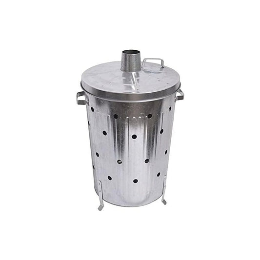 Trendi 90 Litre Extra Large 90L Galvanised Metal Incinerator Recycle Garden Rubbish Fire Wood Burner Burning Leaves