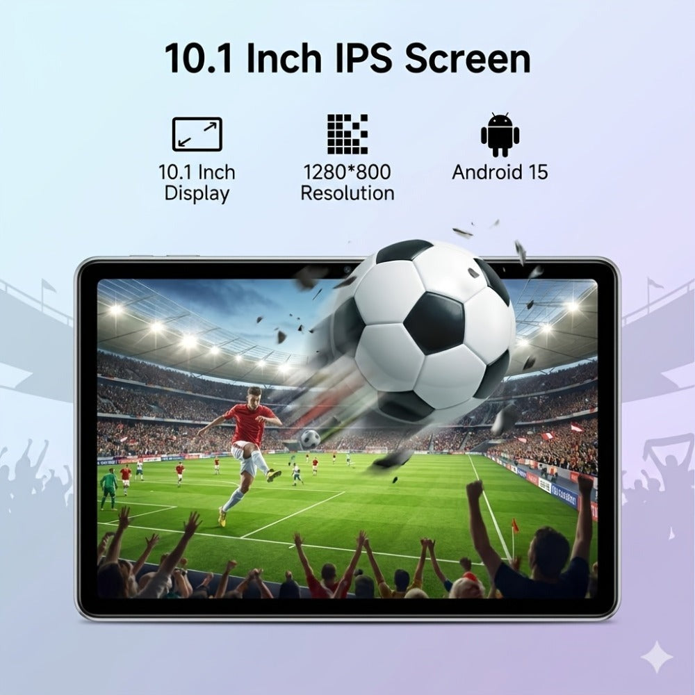 UXD A5 Android 15 Tablet 10.1 Inch 512GB ROM 16GB RAM LTE WiFi 6000mAh with Keyboard Mouse Stylus Case – 1TB Expandable HD Display Purple Grey Blue