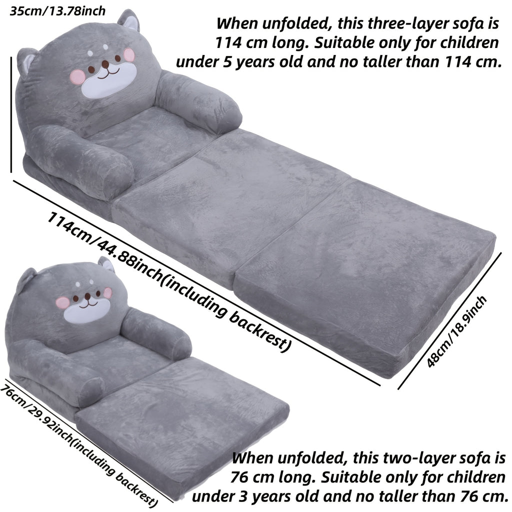 Kids Folding Plush Sofa Chair - Animal Designs