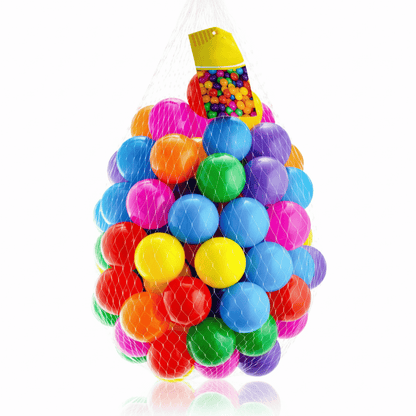 100 Colorful Soft Plastic Mini Play Balls - Ball Pit Balls | Smooth Edges | Crush Proof | Certified Non Toxic, Phthalate & Bpa Free | Use In Baby Toddler Ball Pit, Play Tents, Tunnels Indoor & Outdoor