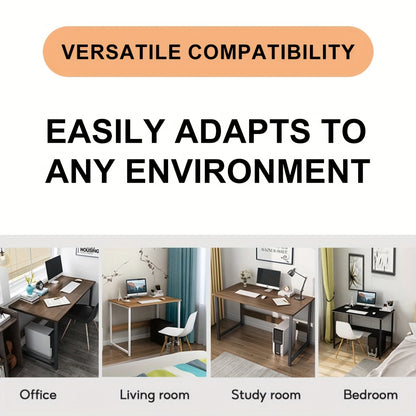Multifunctional Computer Desk with Storage Shelves, Writing Desk & Study Table for Home Office, Living Room Or Bedroom Study Corner, Sturdy Durable Metal, Space-Saving Modern Home Office Furniture