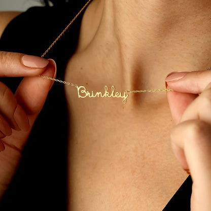 Custom Minimalist Name Necklace, Personalized Stainless Steel Exquisite Necklace, Optional Font Style Necklace, Popular Women'S Jewelry, English Solely