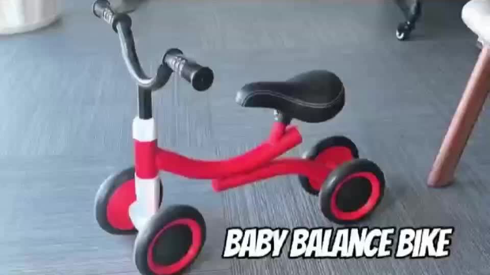 Baby Balance Bike for Toddler Boys & Girls - Sturdy Alloy Frame & Large Rear Wheel, Red/Black/Green/Pink Toddler Training Bike, Low-Weight Bicycle for Indoor/Outdoor Play, First Ride-On