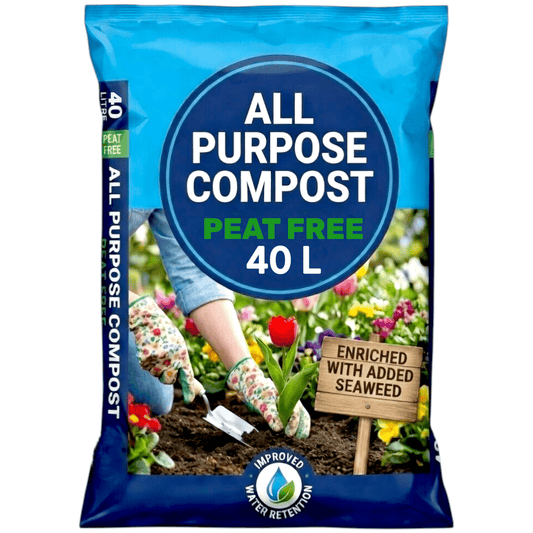 40/50L Peat Free Multi-Purpose Compost Mix for Outdoor Plants, Potting & Seed Starting