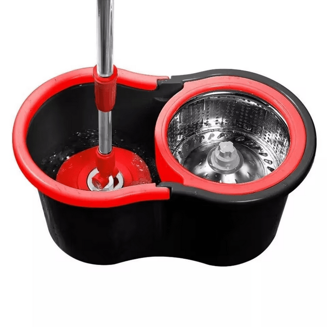 Etrendz 360° FLOOR MAGIC SPIN MOP BUCKET SET PREMIUM ROTATING DRY HEADS WITH 2 HEADS