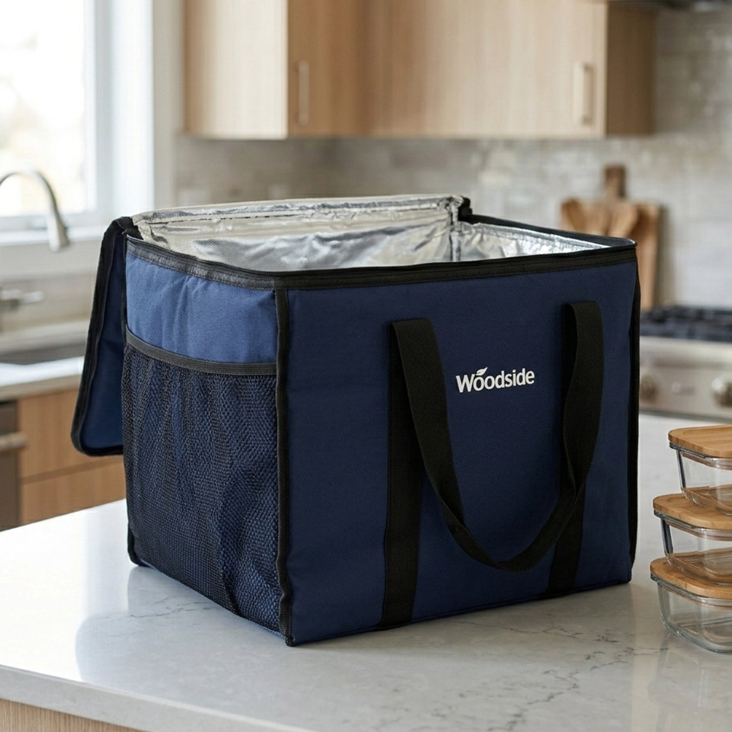 Extra Large 50L Insulated Cooler Bag For Hot/Cold Food & Drink Delivery