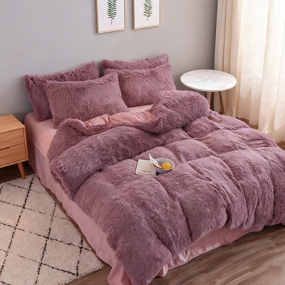 Plush Fleece Duvet Cover Set – Single to Super King