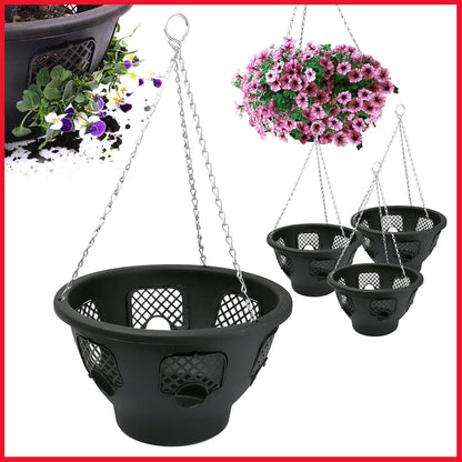 12 Inch Indoor Outdoor Balcony Patio Hanging Basket Set of 4