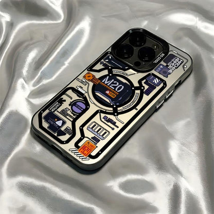 Creative Circuit Motherboard Pattern Mobile Phone Case for iPhone 16 15 14 13 12 11 Pro Max X XR XSMAX 8 7 Plus Anti-Fall Frosted Back Cover