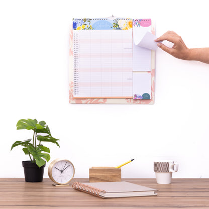 Evelay 2027 Family Planner Calendar – 5 Column Wall Organiser with Shopping List & Notepad | Large Month-to-View Schedule for Busy Homes, Kitchens & Offices