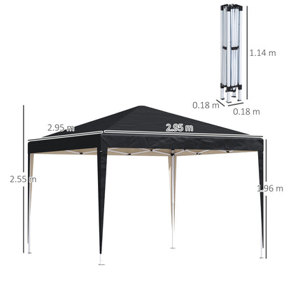 3 x 3 Meters Outdoor Garden Heavy Duty Pop Up Gazebo Marquee Party Tent Wedding Canopy + Carrying Case