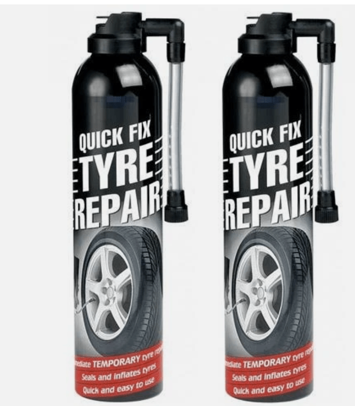 2x Car-Pride Quick Fix Tyre Repair Solution 300ml Emergency Flat Tyre Sealing & Inflation Formula for Cars, Motorcycles & Light Vehicles