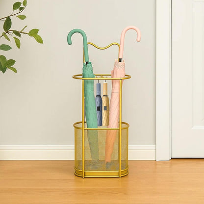 Sturdy Metal Contemporary Umbrella Stand - Storage Rack for Home & Hotel Lobby Entrance, Perfect for Commercial Use
