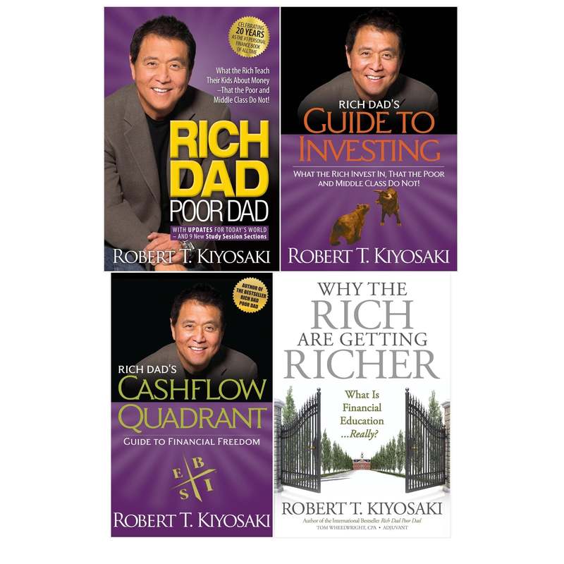 Robert T. Kiyosaki 4 Books Collection Set (Rich Dad Poor Dad, Cashflow Quadrant, Guide to Investing, Why the Rich are getting Richer)