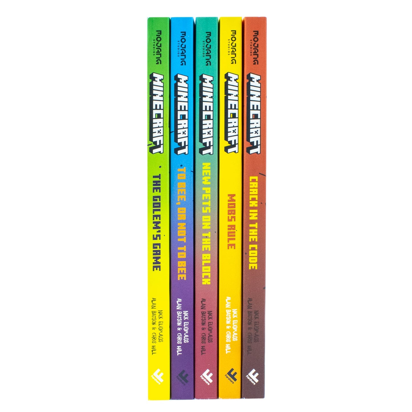 Minecraft Stonesword Saga Series 5 Books Collection Set (Minecraft: Crack in the Code!, Minecraft: Mobs Rule!, Minecraft: New Pets On The Block, To Bee Or Not to Bee! & The Golem'S Game)