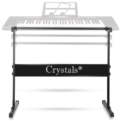 Full-Size Keyboard Stand – Adjustable X-Frame Piano Stand with Non-Slip Rubber Caps, Heavy-Duty Steel Construction, Foldable Design for Digital Pianos, Keyboards & Synthesizers