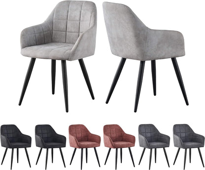 mcc direct 2x Faux Matte Suede Leather Dining Chairs Accent Chairs home & restaurants Adrian