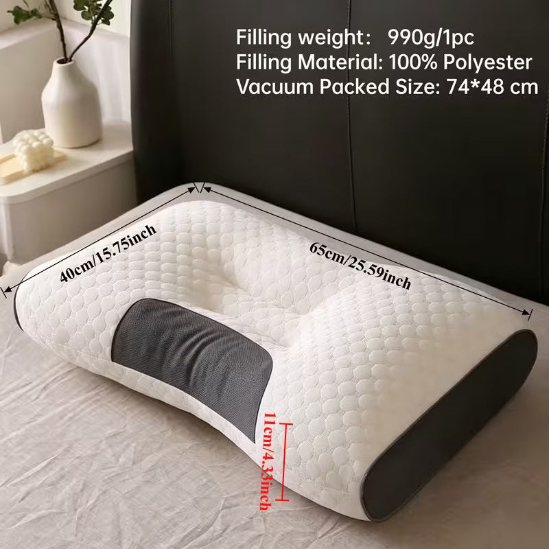 2pcs Soft Low Pillows, Soft Slim Pillow, Medium Thickness Pillow, Modern Zipper Design, Hotel-Quality Polyester Filling, White & Gray, Perfect for Home Bedroom Decor, Christmas & New Year Gift