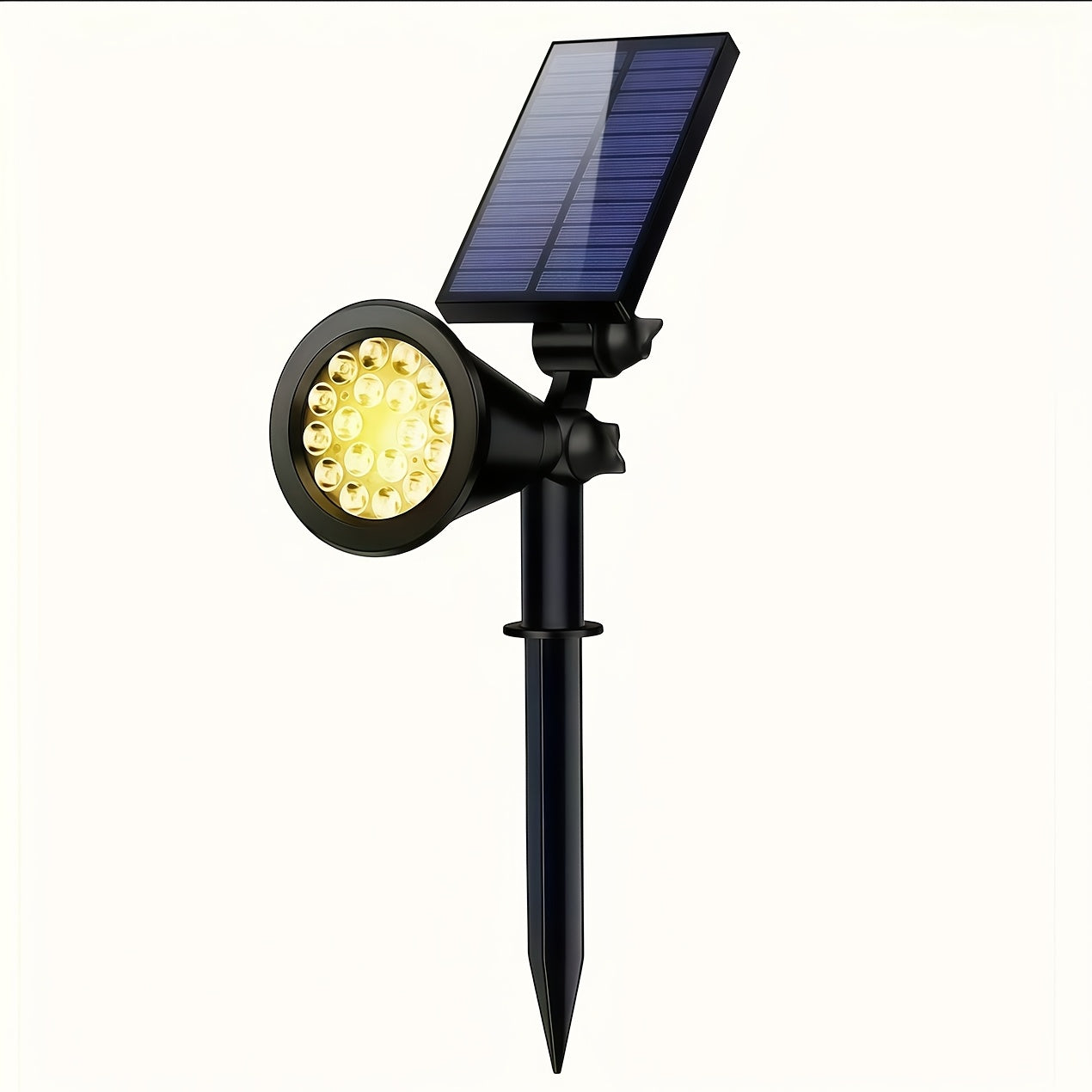Solar Landscape Lights, 18 LED Outdoor Spotlights, Three Levels Of Dimming + IP44, Easter Smart Light Control Automatic Night Lighting, Suitable for Garden, Lawn, Flower Bed And Advertising Board Lighting, As Well As Landscape Trees.