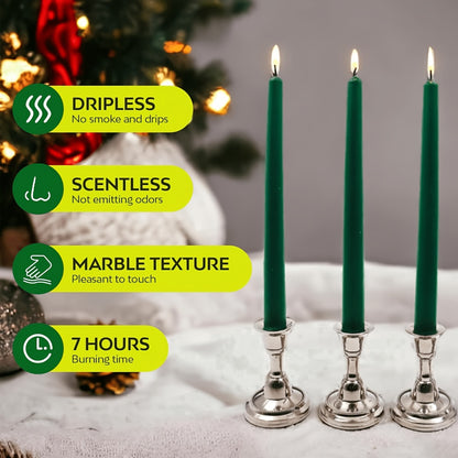 50-Pack Long Taper Candles, Unscented Dinner Candles, Suitable for Candle Holders, Elegant Ivory Taper Candles for Wedding Table Decor, Formal Dinners, and Romantic Decorations, Graduation Season Gifts, Gifting, Women's Preference