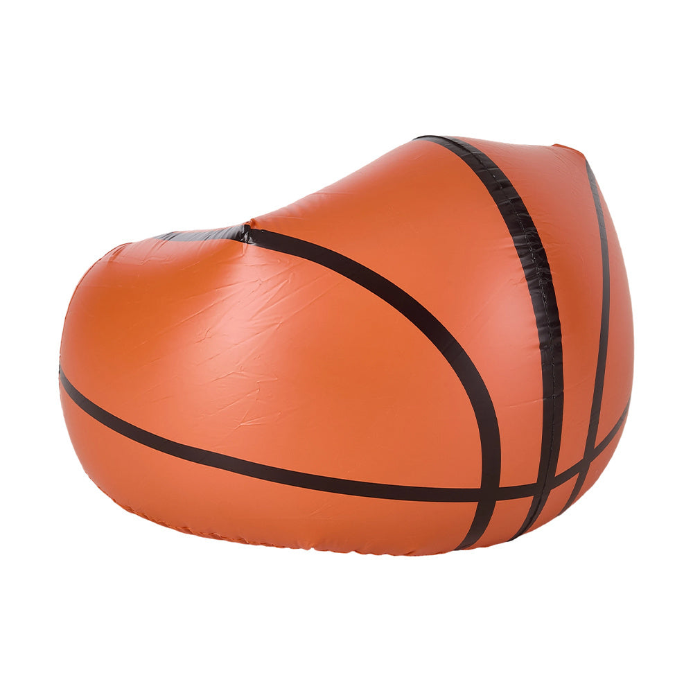 Multicoloured Spherical Outdoor Inflatable Sofa in PVC Material. Lightweight and Portable Home Sofa with Manual Air Pump. Suitable for Living Rooms, Patios, Camping, and Gardens.
