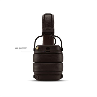 Marshall Major V B-tooth Wireless Headphones, 100 Hours playtime - Black / Brown / Cream