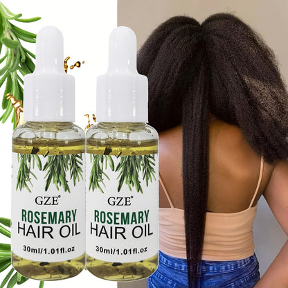 GZE Rosemary Oil for Hair 2 pack Rosemary Scalp Hair Oil, All Type & Texture | Straight, Waves & Chemically Hairs Strengthens