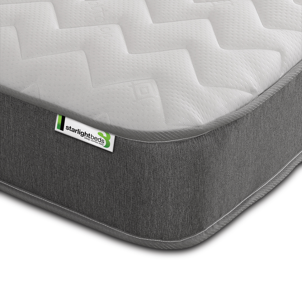 Starlight Beds Zig Zag Hybrid Memory Foam and Open Coil Spring 18CM Deep Mattress