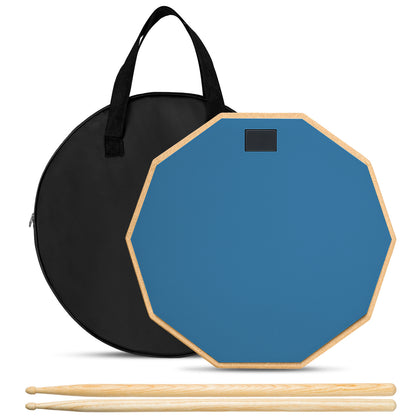 Drum Pad, 6-Inch Double Sided Drum Practice Pad with Stand Silent Snare Drum Training Kit