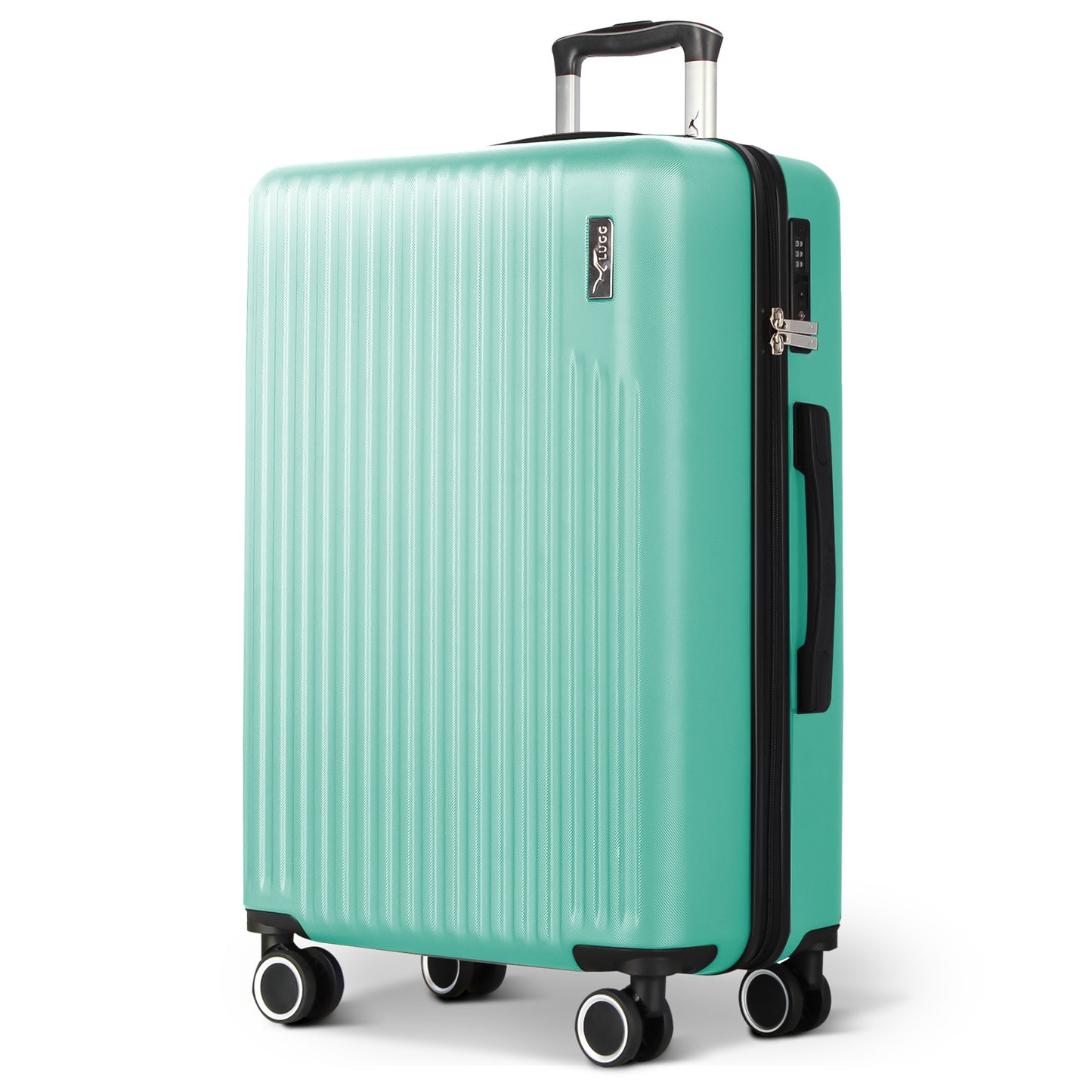 LUGG 76.5 x 50.5 x 30cm Vacay Suitcase ABS Luggage with TSA Indent Lock, Aluminium Trolley Handle, 360° Spinner Wheels, Water-Resistant & Durable Material - Airline Compatible (28inch)