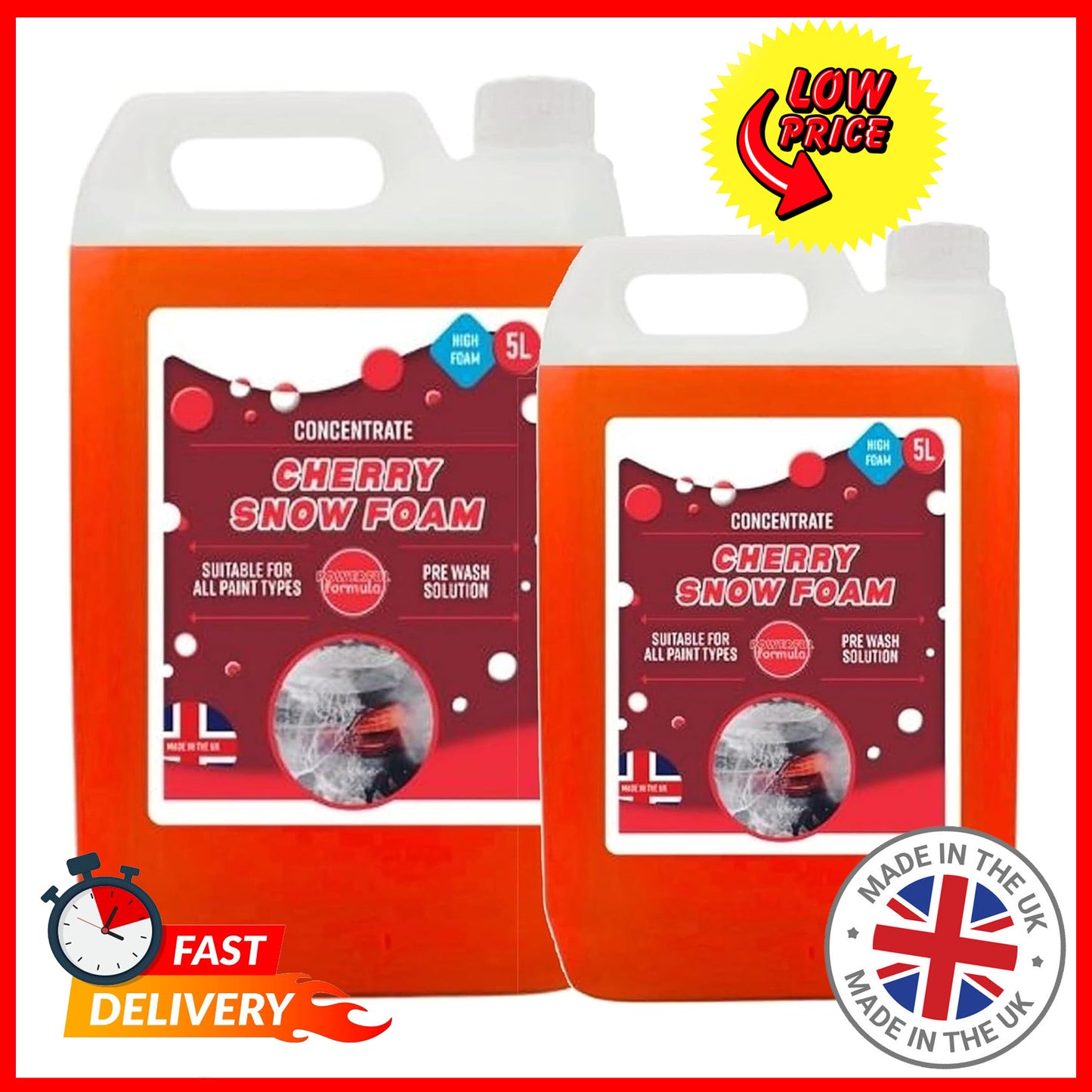 5 Litre Easy To Use Cherry Snow Foam Super Thick Extremely & Powerful