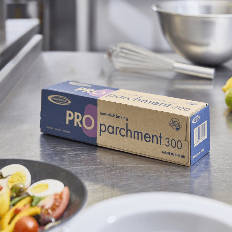 Prowrap Non-Stick Baking Parchment Paper with Cutterbox 300mm x 50m - 2 Pack (2 x 50m)