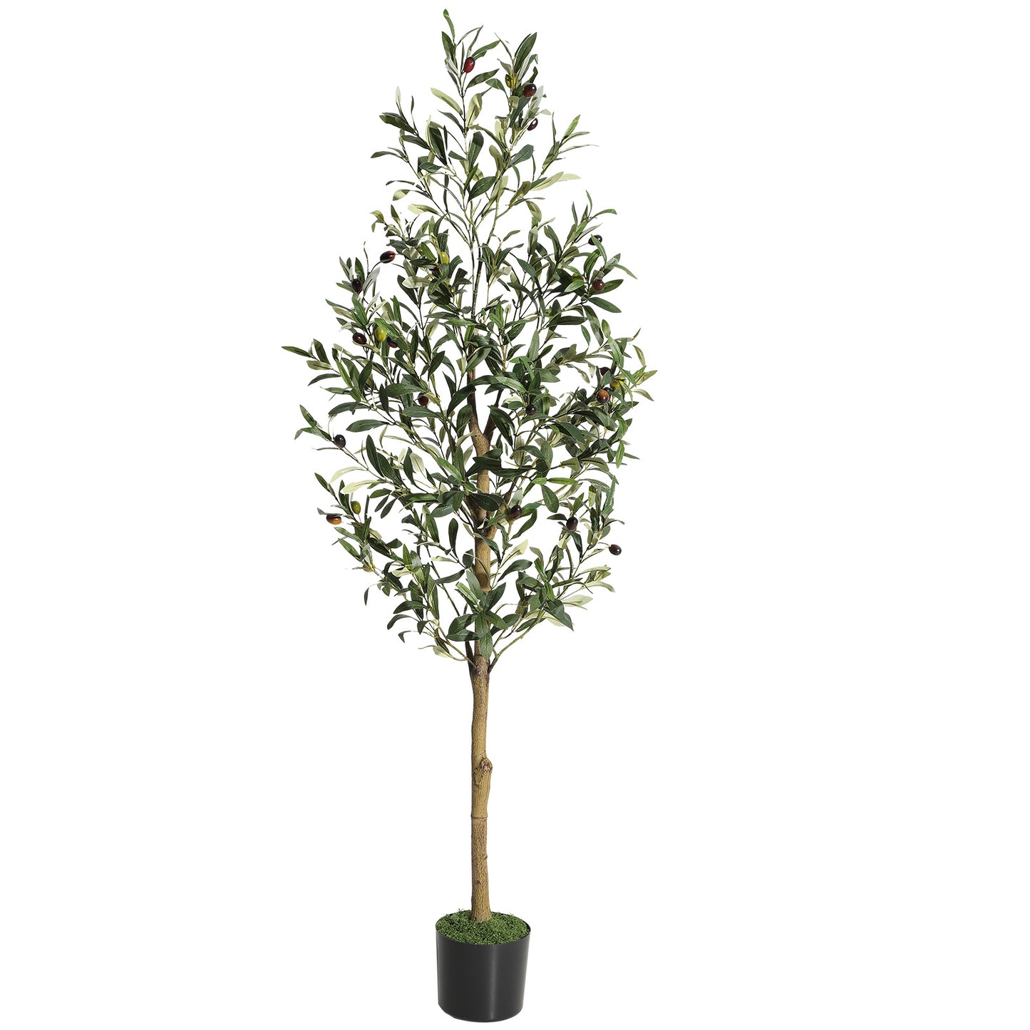 6FT/180cm Artificial Olive Tree Artificial Plant Large Artificial Plant Decoration Indoor Outdoor Home Office Kitchen Living Room Patio Garden Modern Decoration Best for Promotional Housewarming Halloween, Christmas Gift for Keeping Birds and Cats and Oth