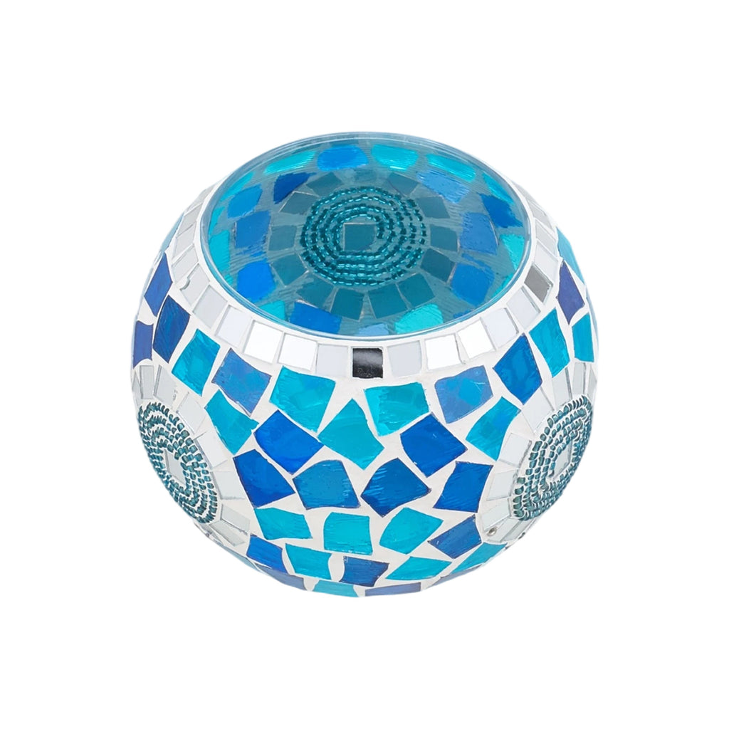 Mosaic Glass Tealight Holders – Three-Piece Set
