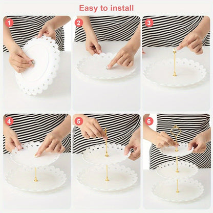 Cupcake Stand 2 & 3 Tier Cake Stand Appetiser Tray for Wedding Baby Shower Tea Party Birthday Celebration Dessert Display UK