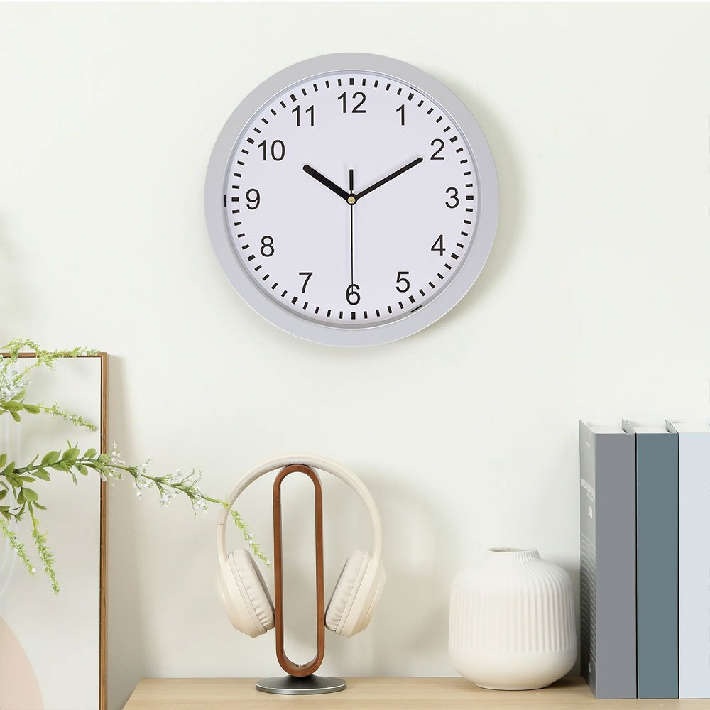 1PC multi-functional clock wall clock with fun thick frame and durable gold/white clock, 25*25*7CM