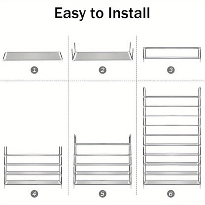 Shoe Rack,10Tiers Shoe Storage, 98x27x177cm Tall Shoe Rack,Large Shoe Rack,Storage Shelves Holds 50 Pairs Of Shoe Organiser Shelf For Home Hall Living Room Hallway Bedroom