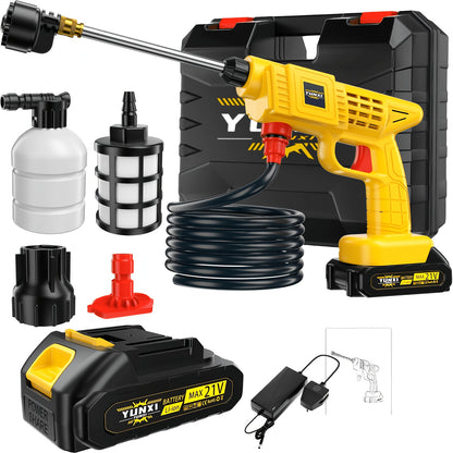 High Pressure Water Gun, Powerful Cleaning Tool for And Gardens, Portable Wireless Electric Cleaning Tool, Ergonomic Design, Durable Plastic, Portable High-Pressure Cleaning Machine for Car/ Fence/ Floor Cleaning And Watering, Is a Great Gift