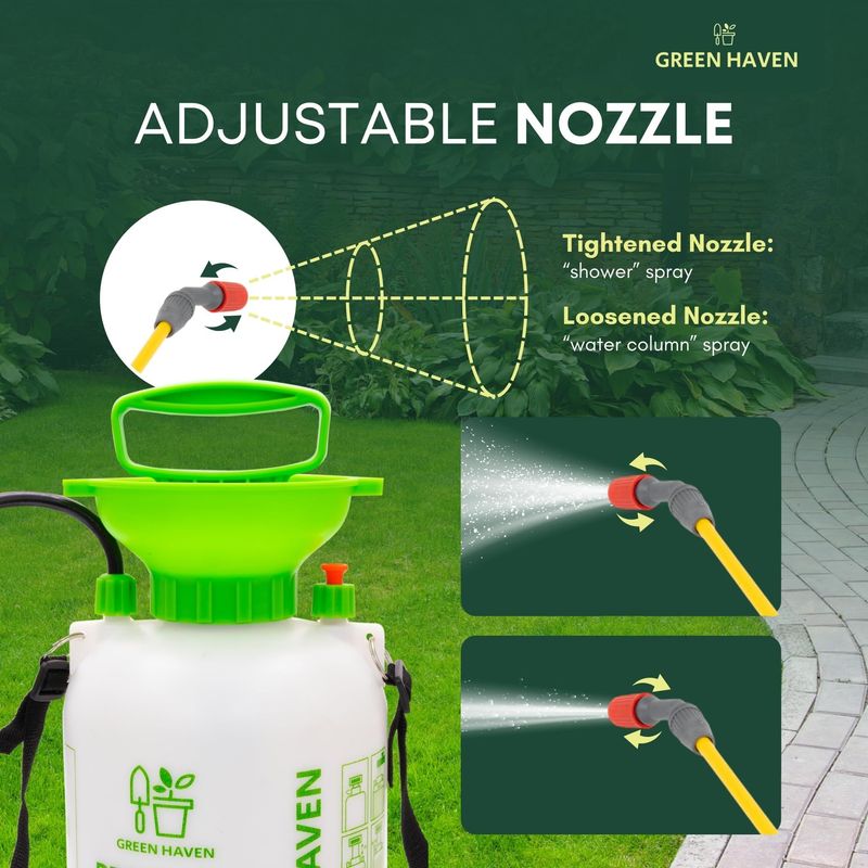 8L Garden Pump Pressure Sprayer with Shoulder Strap & Adjustable Wand – Manual High Pressure Spray Bottle for Plants, Lawn Care, Weed Control & Household Cleaning