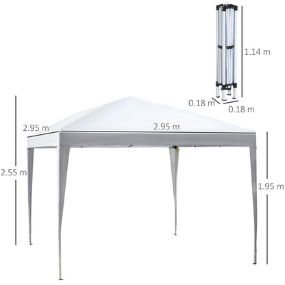 3 x 3 Meters Outdoor Garden Heavy Duty Pop Up Gazebo Marquee Party Tent Wedding Canopy + Carrying Case