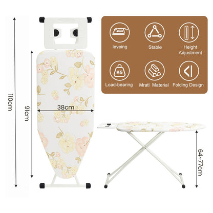 Ironing Boards Adjustable Heights Cotton Cover with Iron Rest TopIron Board Universal Extra Wide Lightweight Iron Board Rack