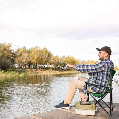 1pc Portable Fishing Chair Foldable Outdoor Chairs Camp Seat with Carrier Bag & Net Mesh Cup Holder, Lightweight Easy Clean Seating for Beach, Camping, Hiking, Parties, Barbecue, Garden, 85x50cm Green 1 Pack