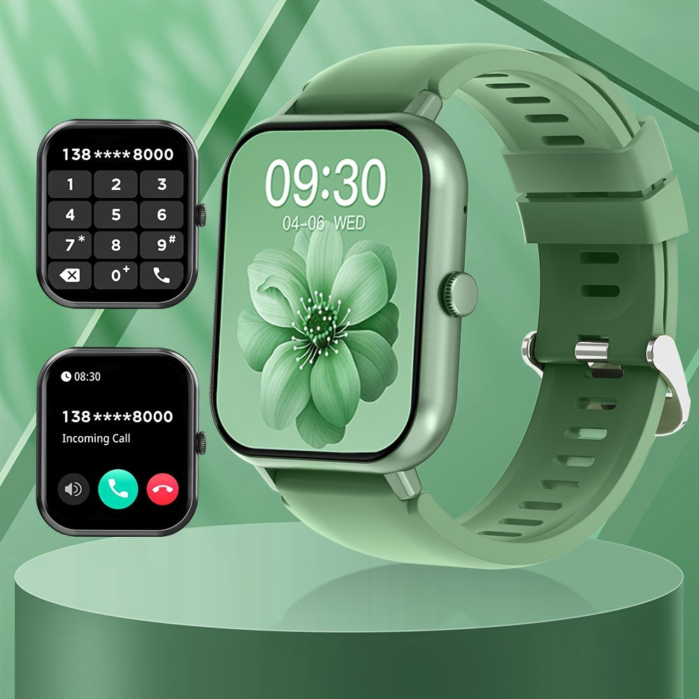Smartwatch for Men And Women Gift, 4.65 cm Full Touch Screen Smartwatch with Text And Call Capabilities, Android Iphone, Fitness Tracking Watch, Exercise Mode, Pedometer, Distance, Calories, 100+ Exercise Mode